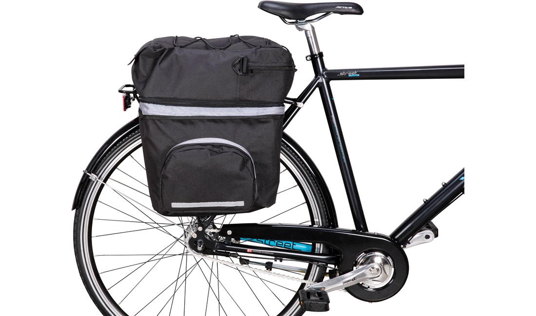 Cykeltaske 3 delt sort/grå