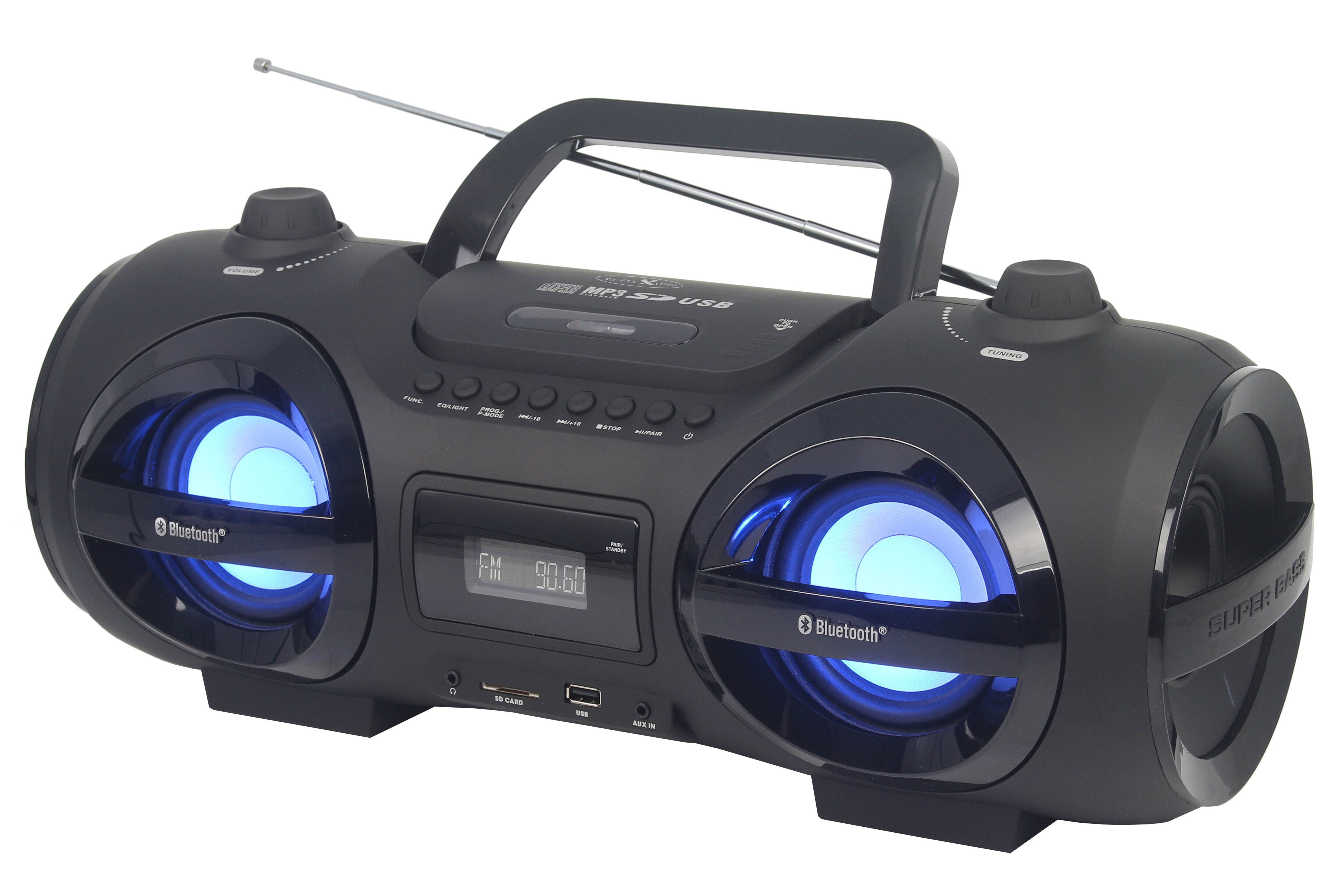 Reflexion Boombox mit Bluetooth, MP3/CD, USB, SD und AUX-IN
