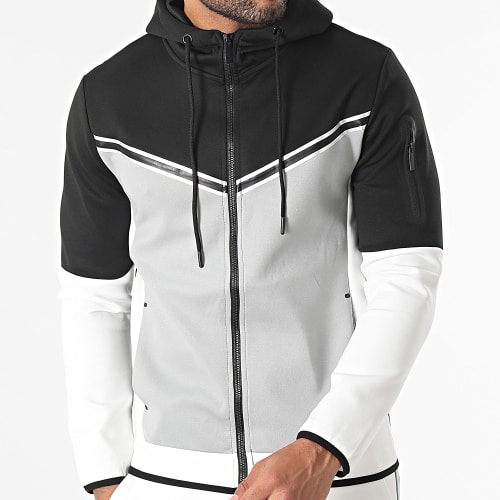 Ensemble De Survetement Noir Gris Blanc