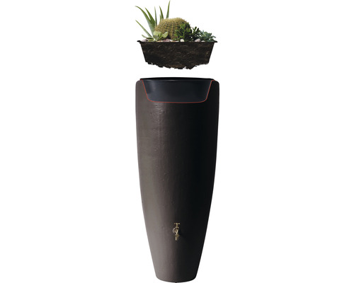 GARANTIA 2 in 1 regenwatertank inclusief plantbak, 300 L, mokka