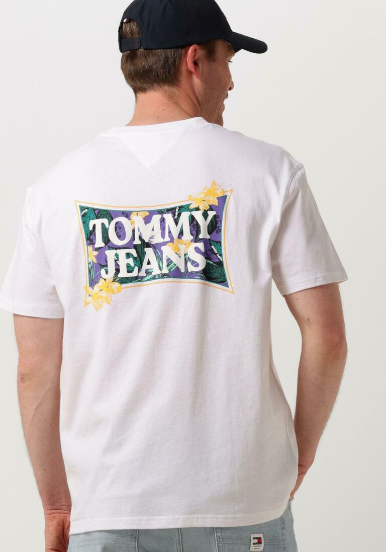 TOMMY JEANS witte tommy jeans t-shirt tjm reg flower power tee