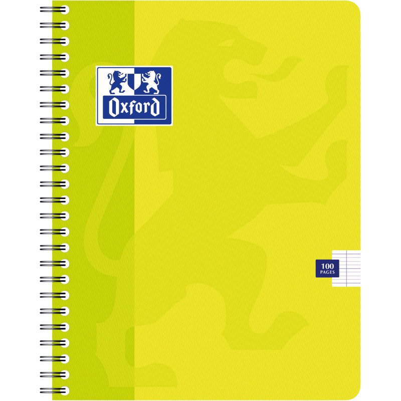 Cahier spirale Oxford Office 17 x 22 cm - grands carreaux - 100 pages
