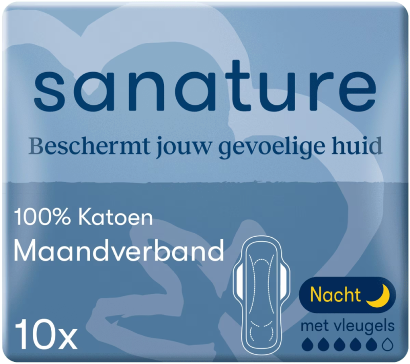 Sanature Maandverband Ultra Night 10 stuks