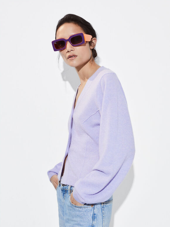 Cardigã de cashmere - Violeta
