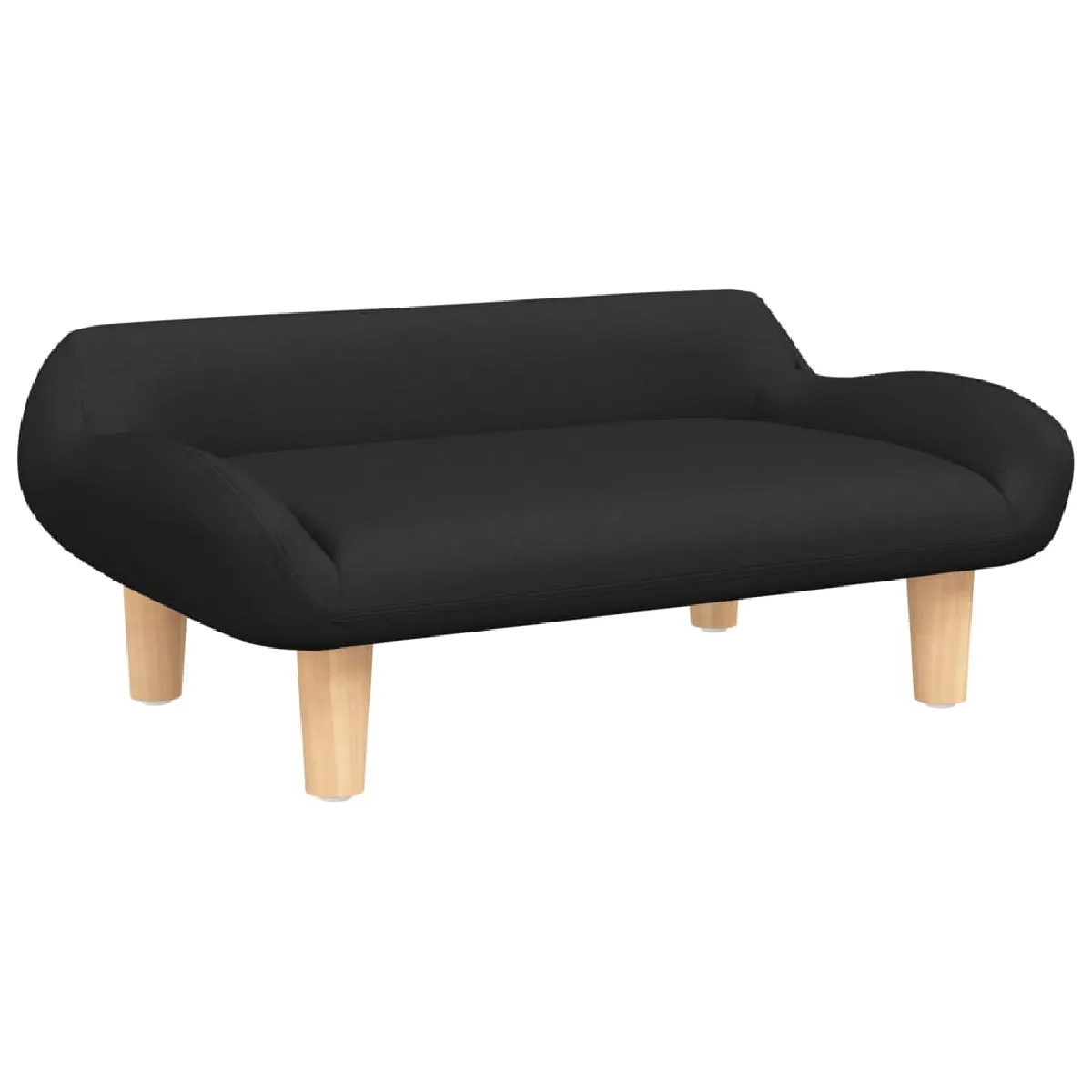 Vidaxl Canapé pour enfants noir tissu