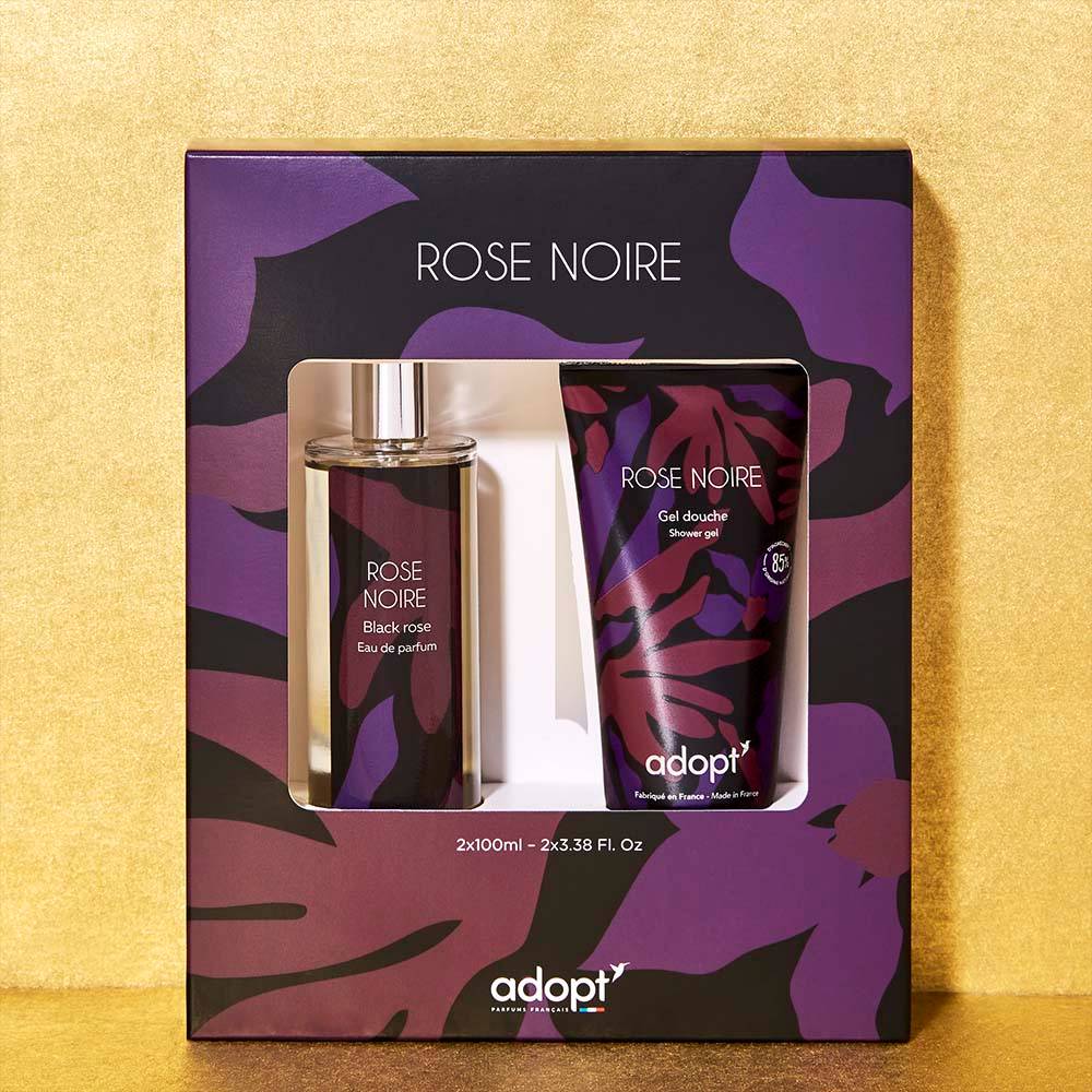 Rose noire - Coffret eau de parfum 100ml + gel douche