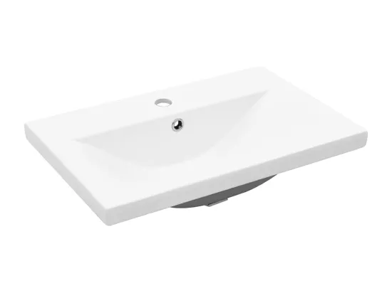 Armoire lavabo de salle de bain avec bassin intégré gris béton
