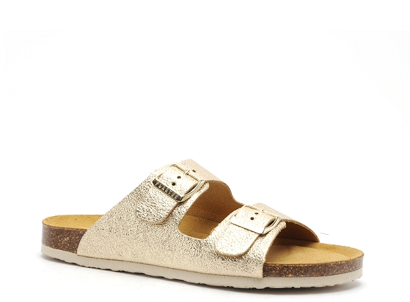 Plakton mules et sabots plats femme beta or