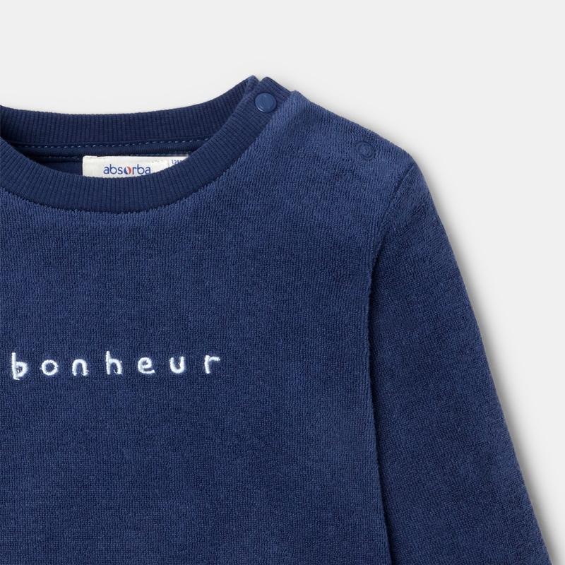 Sweat en coton bleu mixte Absorba