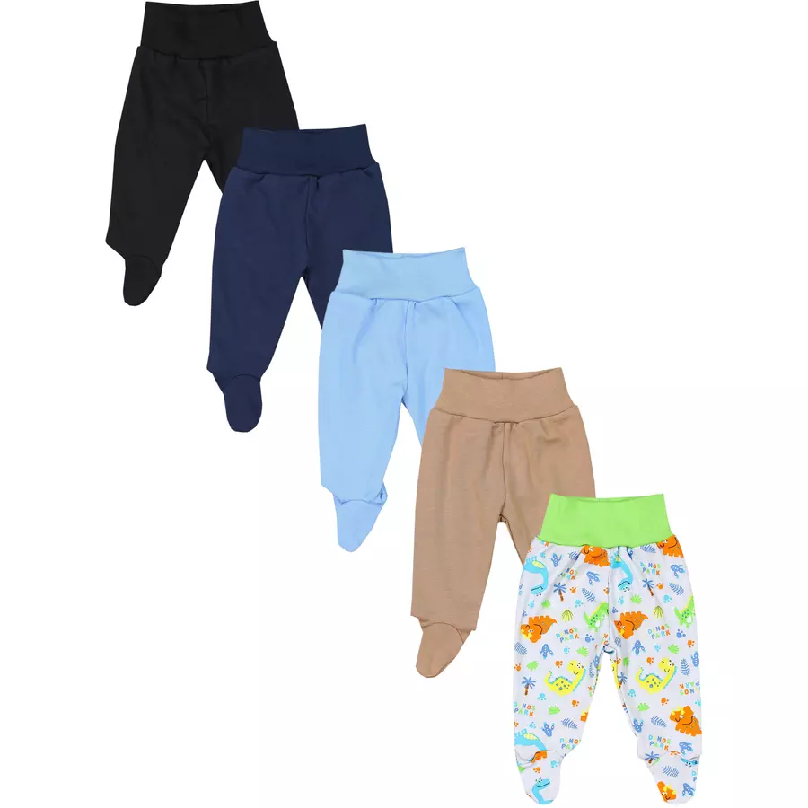 TupTam Baby Hose mit Fuß 5er Pack grünbeige