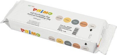 Primo Ler - Selvhærdende Ler - Hvid - 12X1000 G