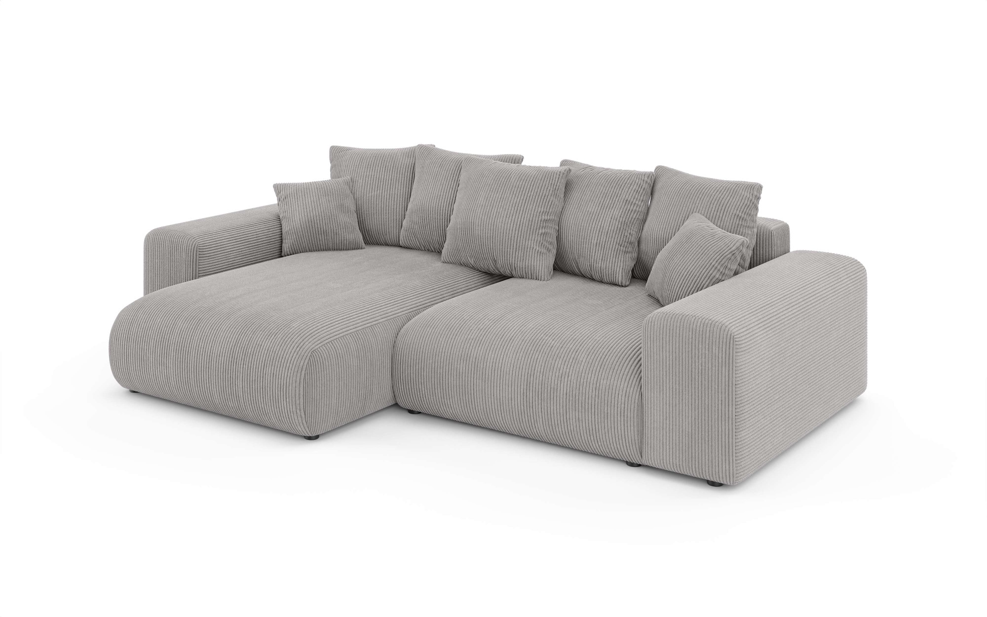 Home affaire Ecksofa »LAKESIDE mit Bettfunktion und Bettkasten, B/T/H 257/166/84 cm« L-Form, Recamiere beidseitig montierbar, mit Wellenunterfederung