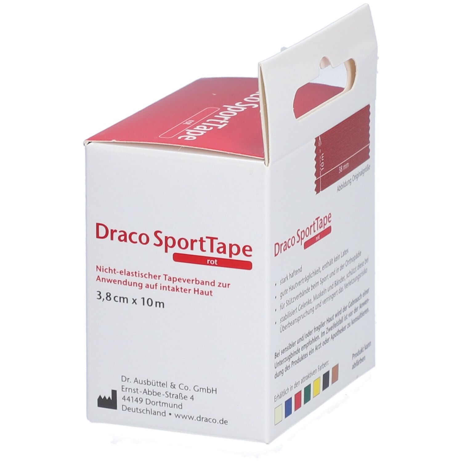 Draco SportTape 3,8 cm x 10 m rot