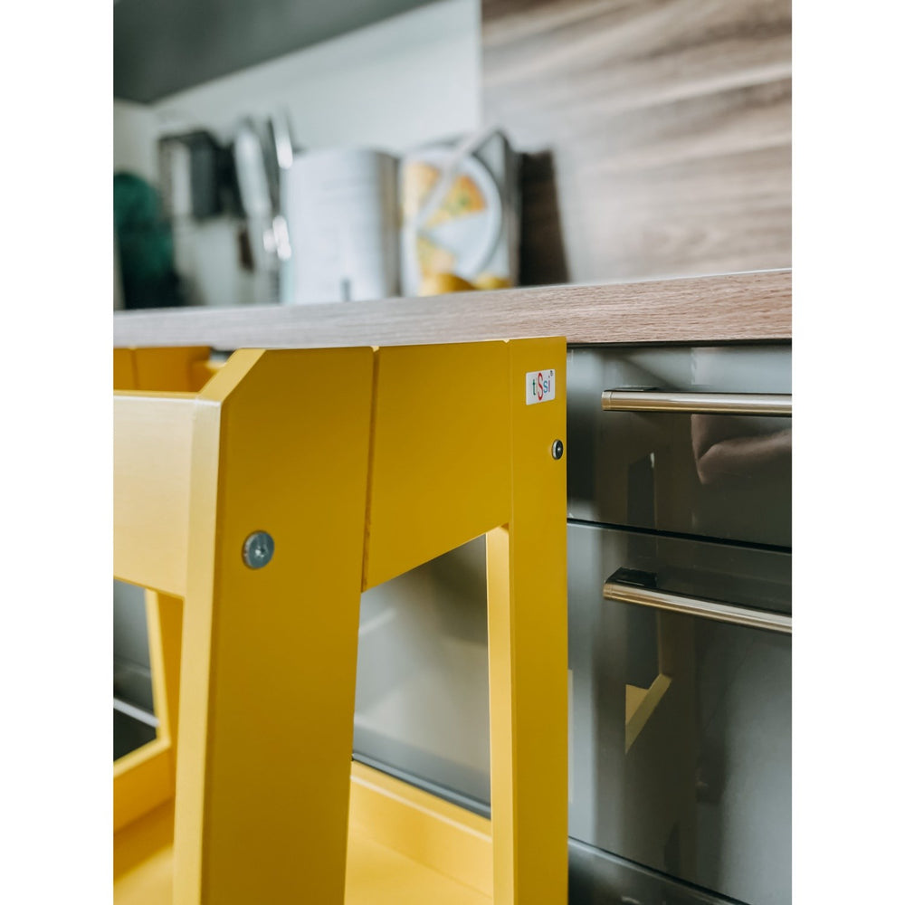 Køb tiSsi® Sun Yellow Laquer Felix Læringstårn Massiv Bøg