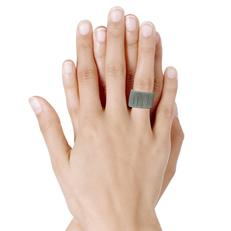 Bague Argent Anneau Large Multifils