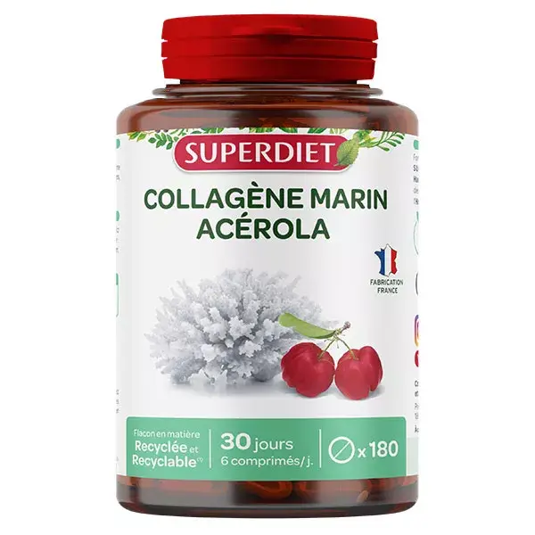 Superdiet Colágeno Marinho + Vitamina C 180 comprimidos