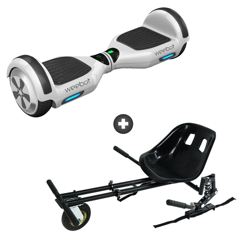 Pack Hoverkart + Hoverboard Classic Blanc - 6,5 Pouces