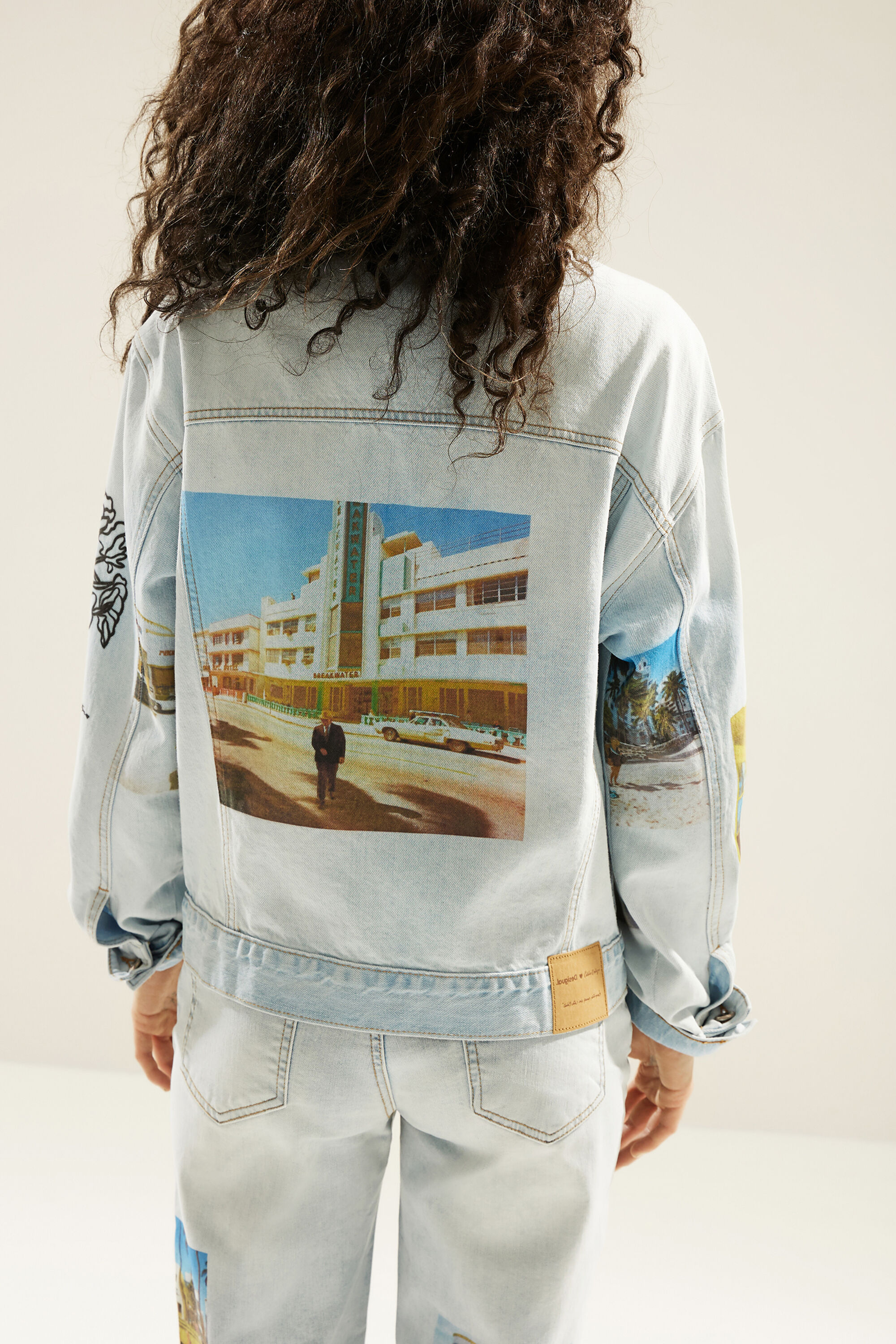 Veste en jean trucker cropped South Beach