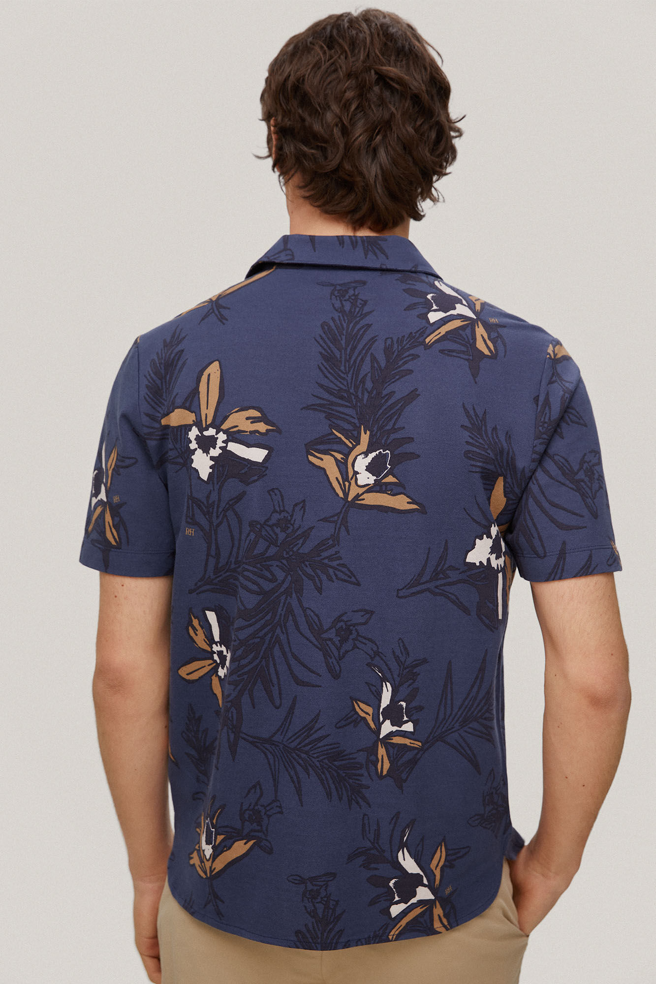 Camisa polo estampada - Azul
