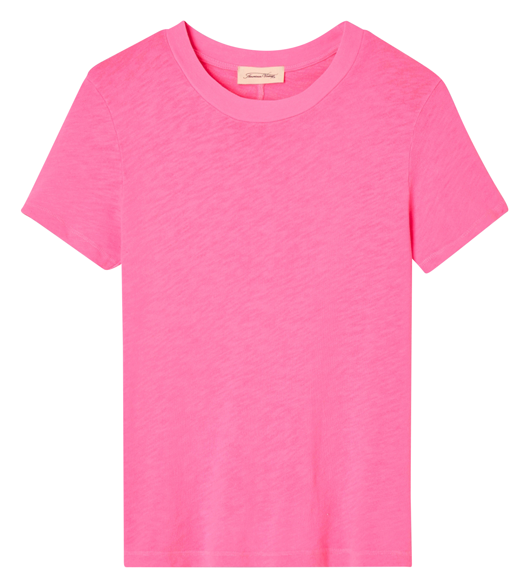 SONOMA - Tee-shirt col rond droit en coton | Rose