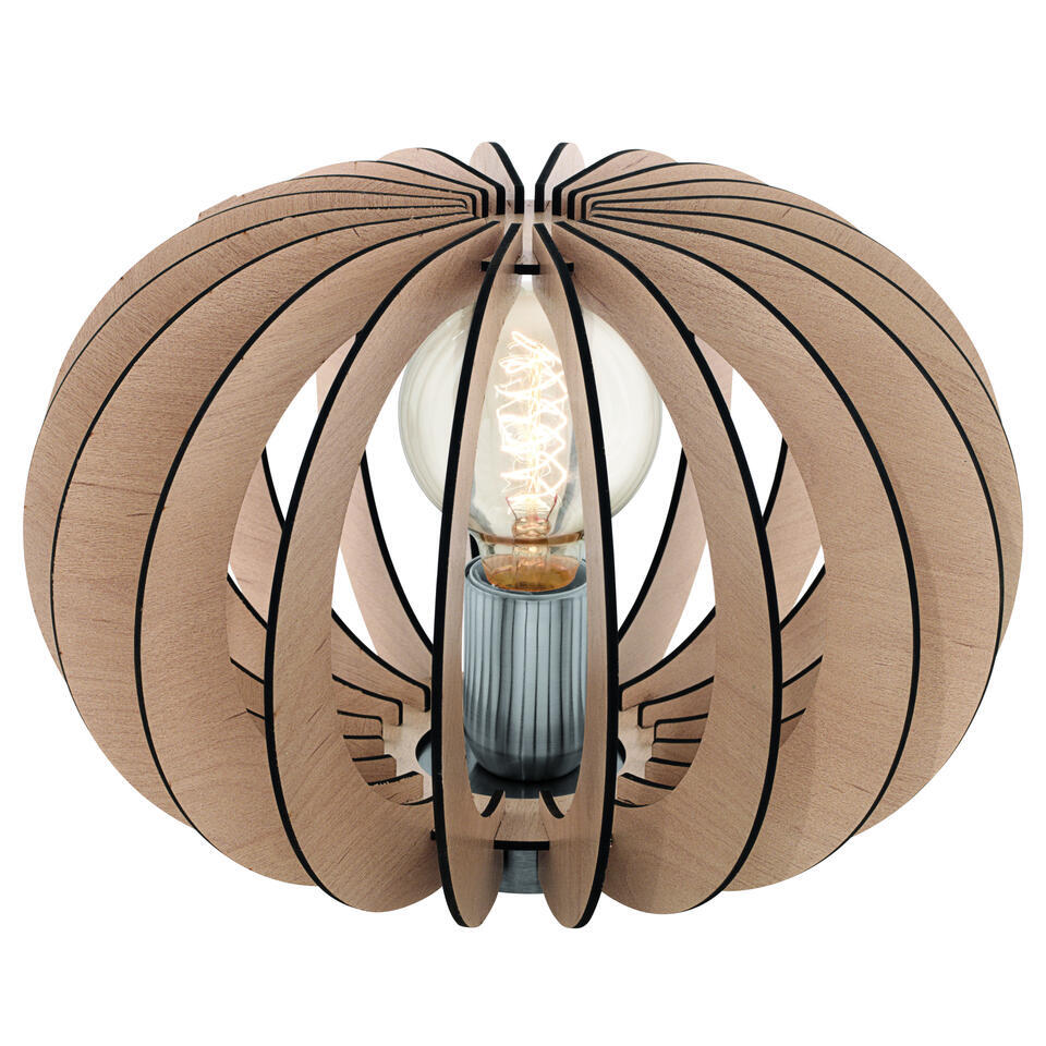 EGLO Stellato Tafellamp - E27 - Hout - Bruin