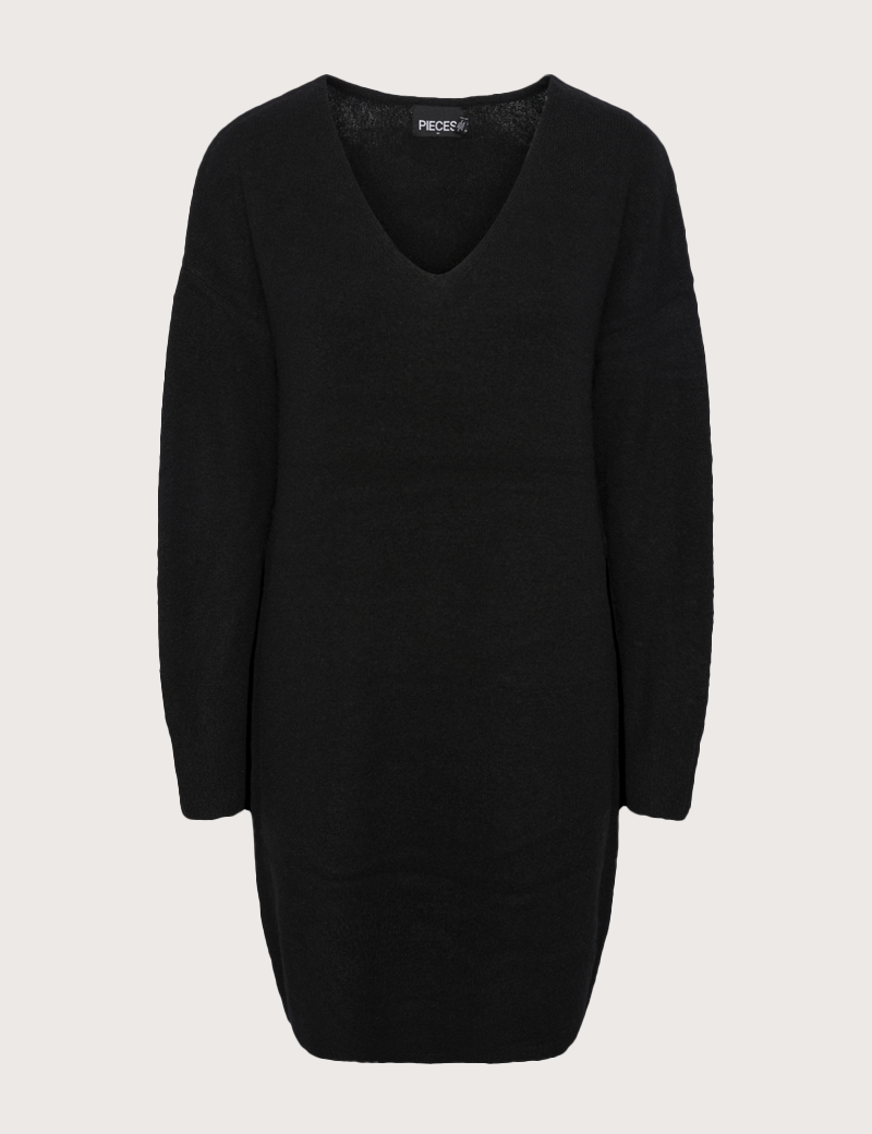 PIECES ROBE COL MANCHES LONGUES JULIANA NOIRE