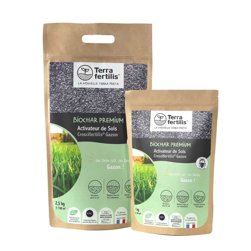 Fertilisant gazon à base de biochar - 1 kg