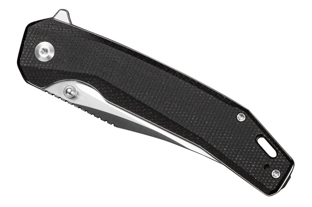 SENCUT Vornix S25038-2 Satin 9Cr18MoV, Black Micarta, zakmes