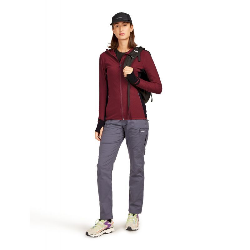 Descender LS Zip Hoodie - Polaire en laine mérinos femme