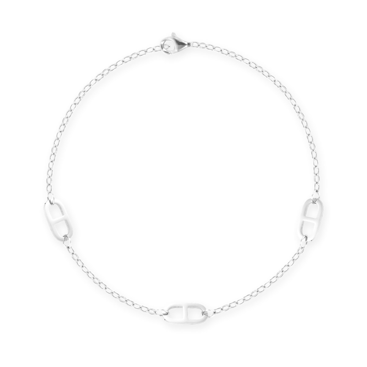 Bracelet en acier argenté