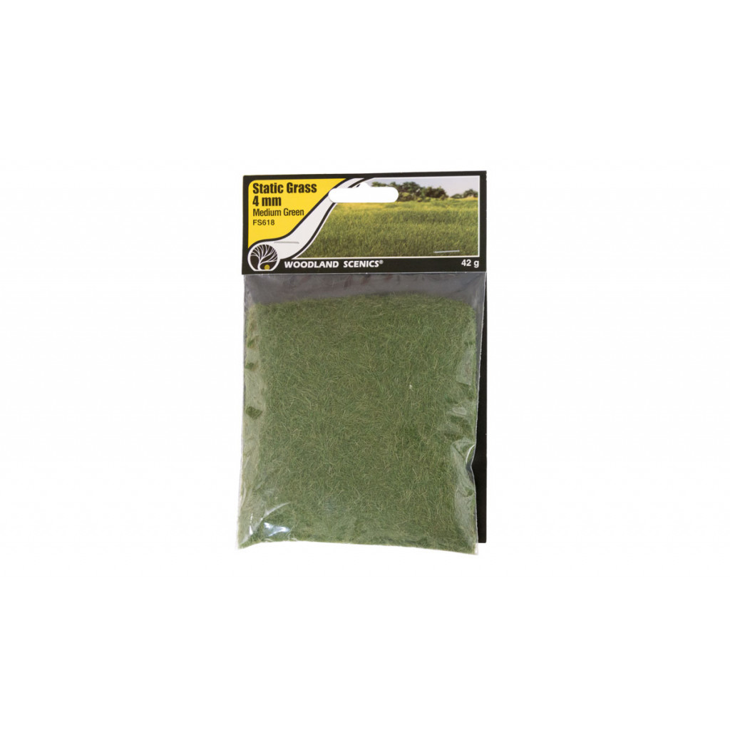 Woodland Scenics - Static Grass Medium Green 4mm
