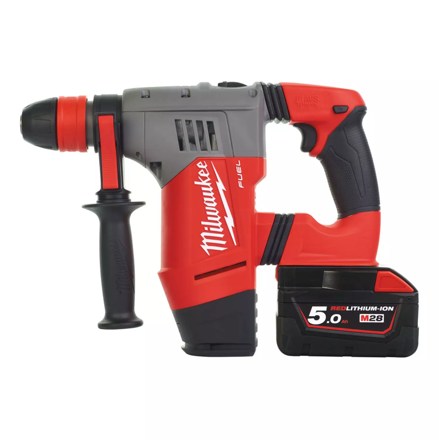 Milwaukee M28 CHPX-502C 28V Li-Ion Accu SDS-plus combihamer set (2x 5.0Ah accu) in koffer - 4,1J - koolborstelloos
