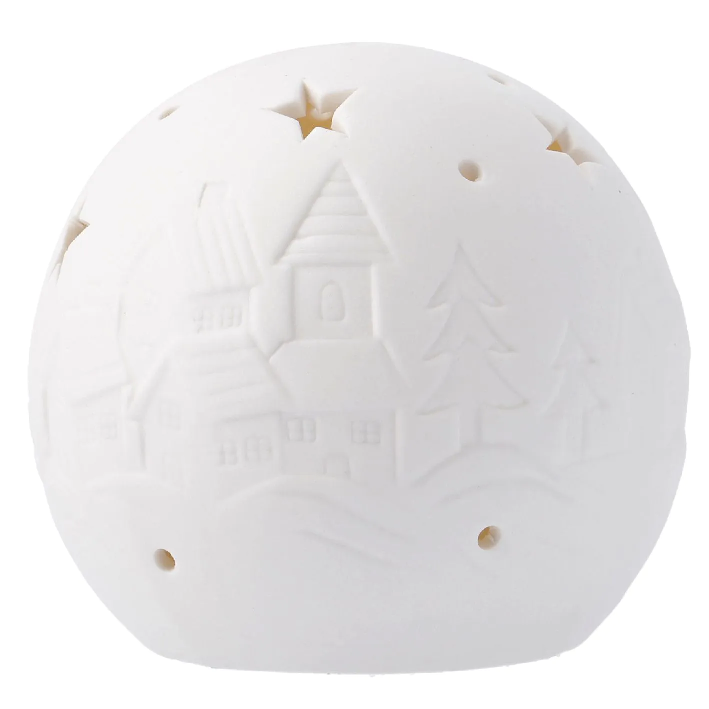 LED Dekokugel Landschaft, Sterne, 10 cm