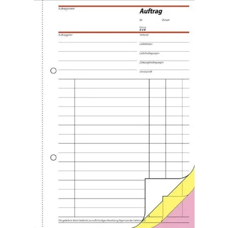 Sigel Auftrag A5, 3 x 40 Blatt