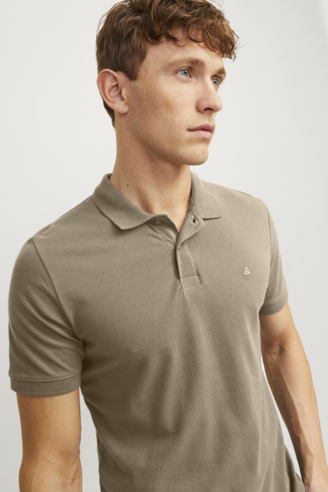 Jack & Jones taupe heren polo