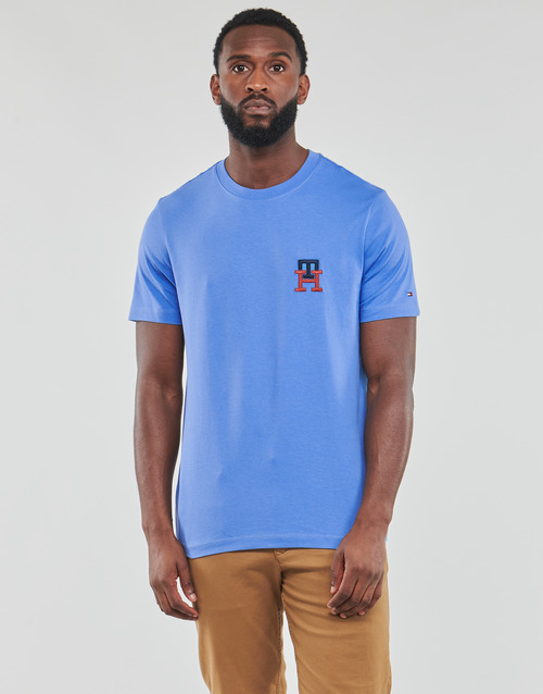 Tommy Hilfiger - ESSENTIAL MONOGRAM TEE - Bleu ciel