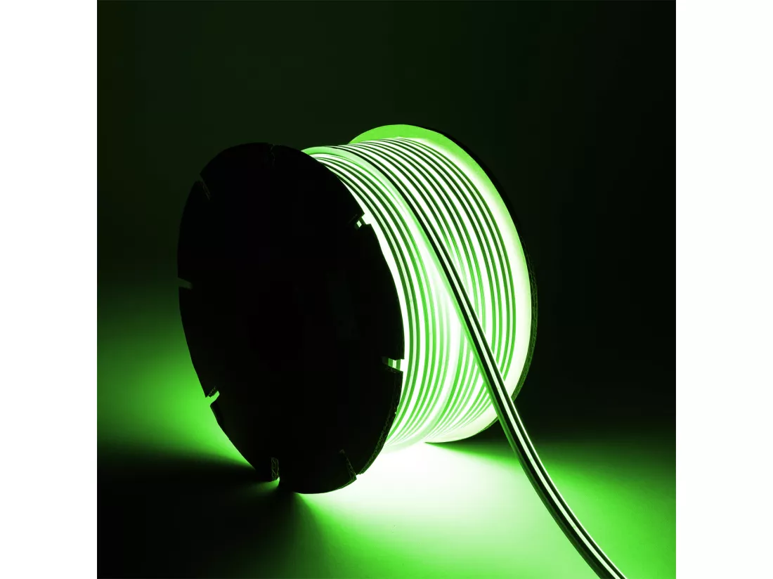 Bobine Gaine Néon LED 24V DC NFLEX6 FreeCut 50 Mètres IP65 Vert
