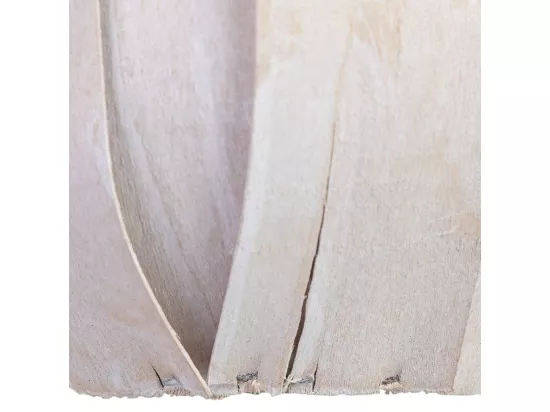 Panier rond en bois blanc 16x16x15h cm