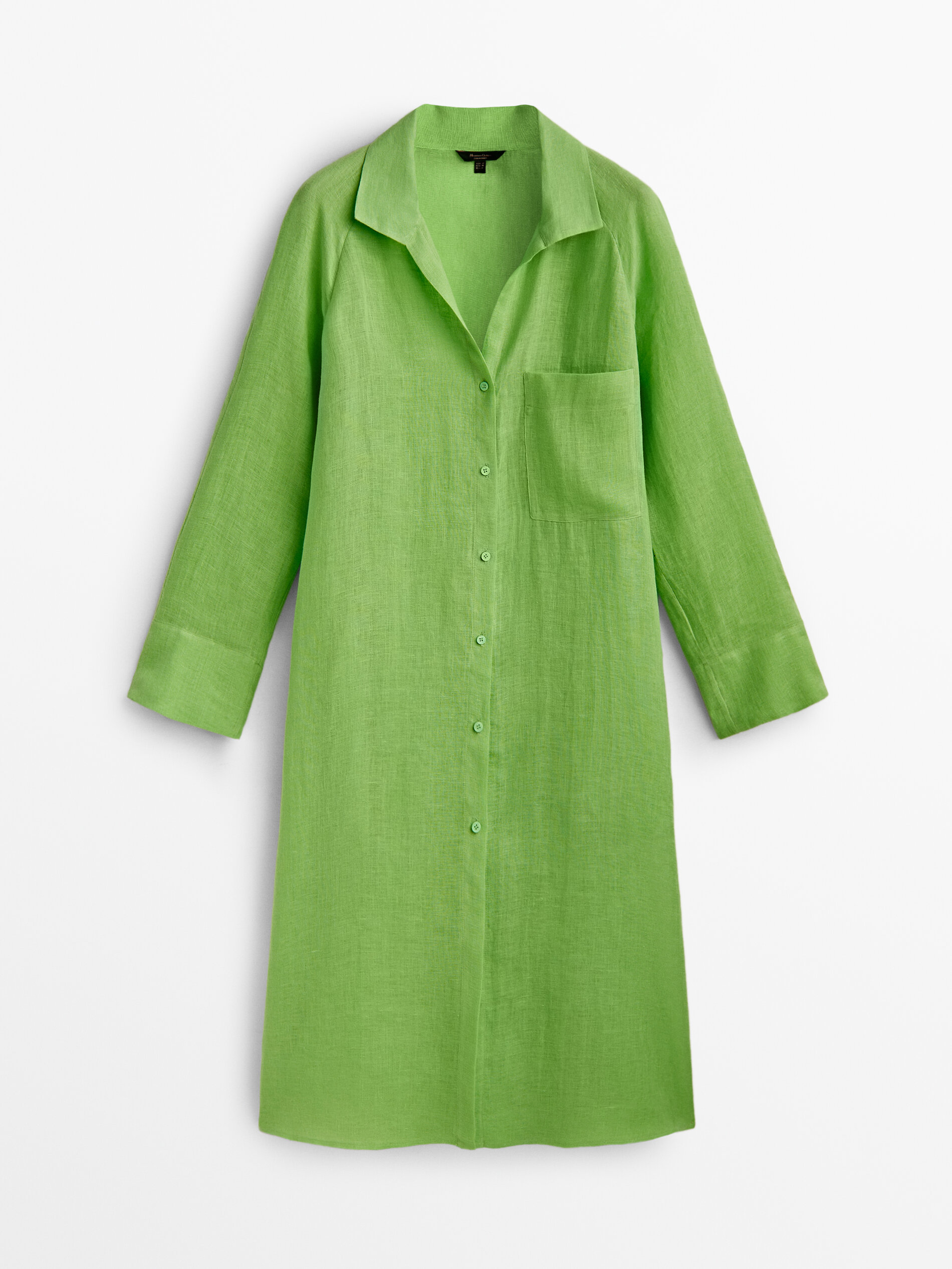 Blusa Maxi 100% Linho com Bolso - VERDE CLARO