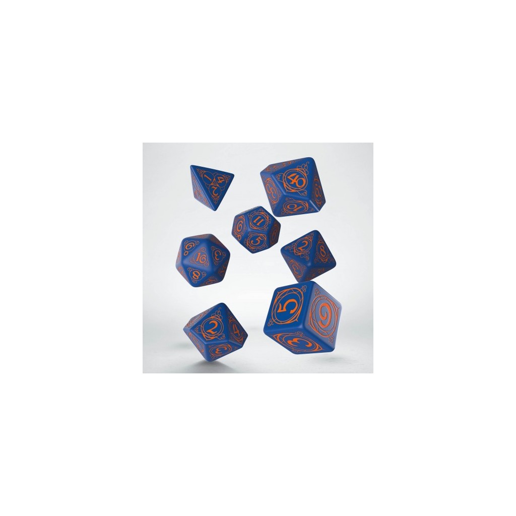Wizard Dark-Blue & Orange Dice Set