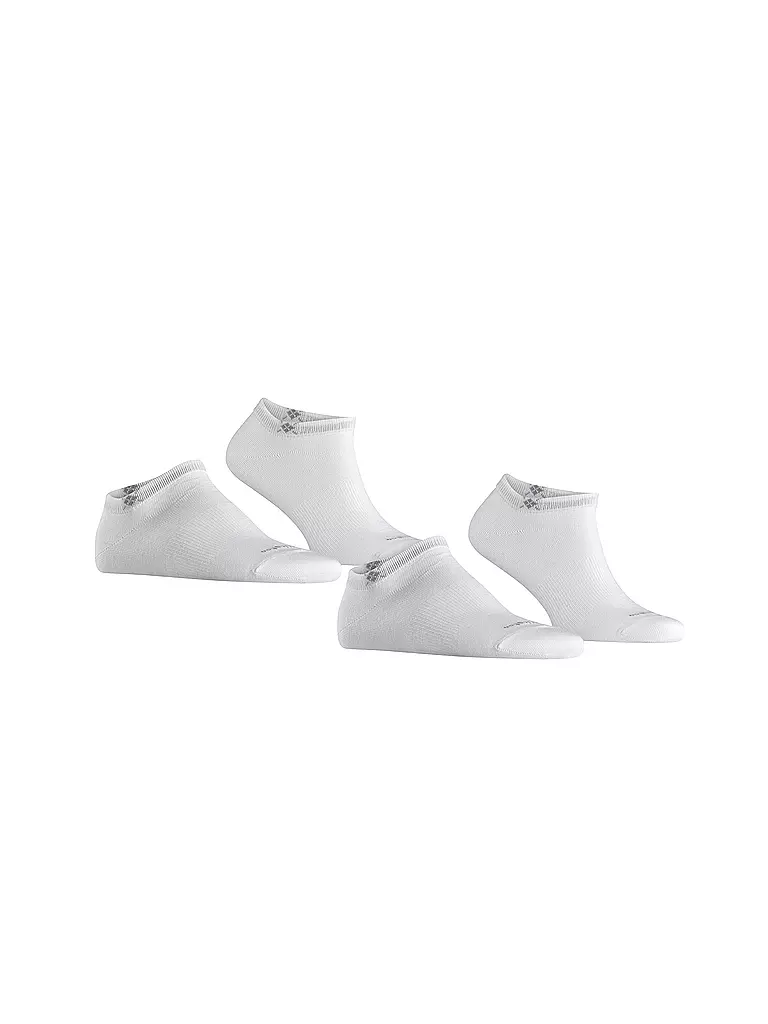 BURLINGTON Herren Sneaker Socken EVERYDAY 2-er Pkg. 40-46 white weiss
