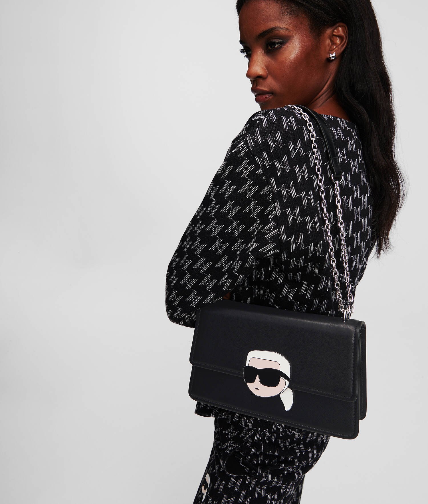 SAC PORTÉ ÉPAULE EN CUIR AVEC SERRURE K/IKONIK