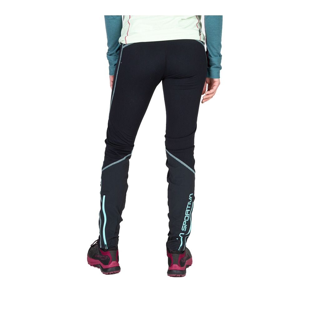 La Sportiva INSTANT - Legging Femme black/turquoise