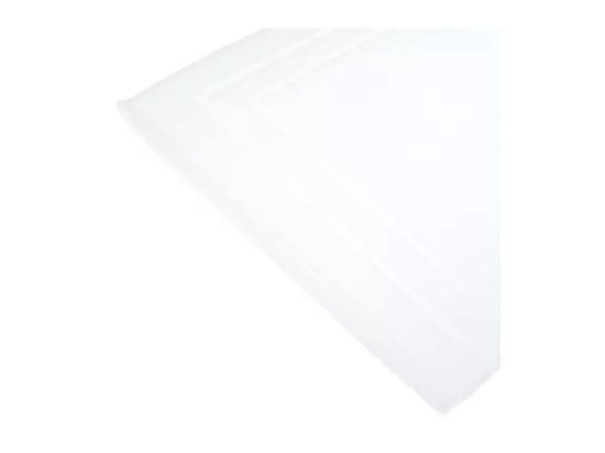 Tapis de salle de Bain en coton Blanc 50 x 70 cm