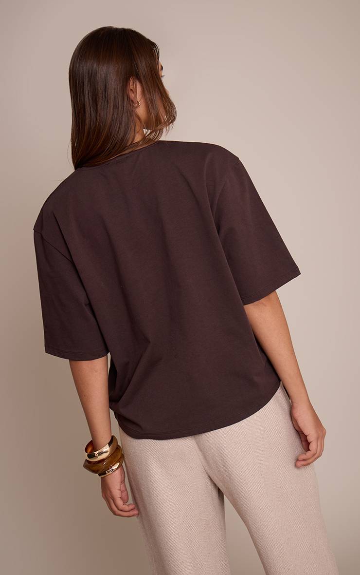 Dark Chocolate T-shirt Oversize Coupe Boxy