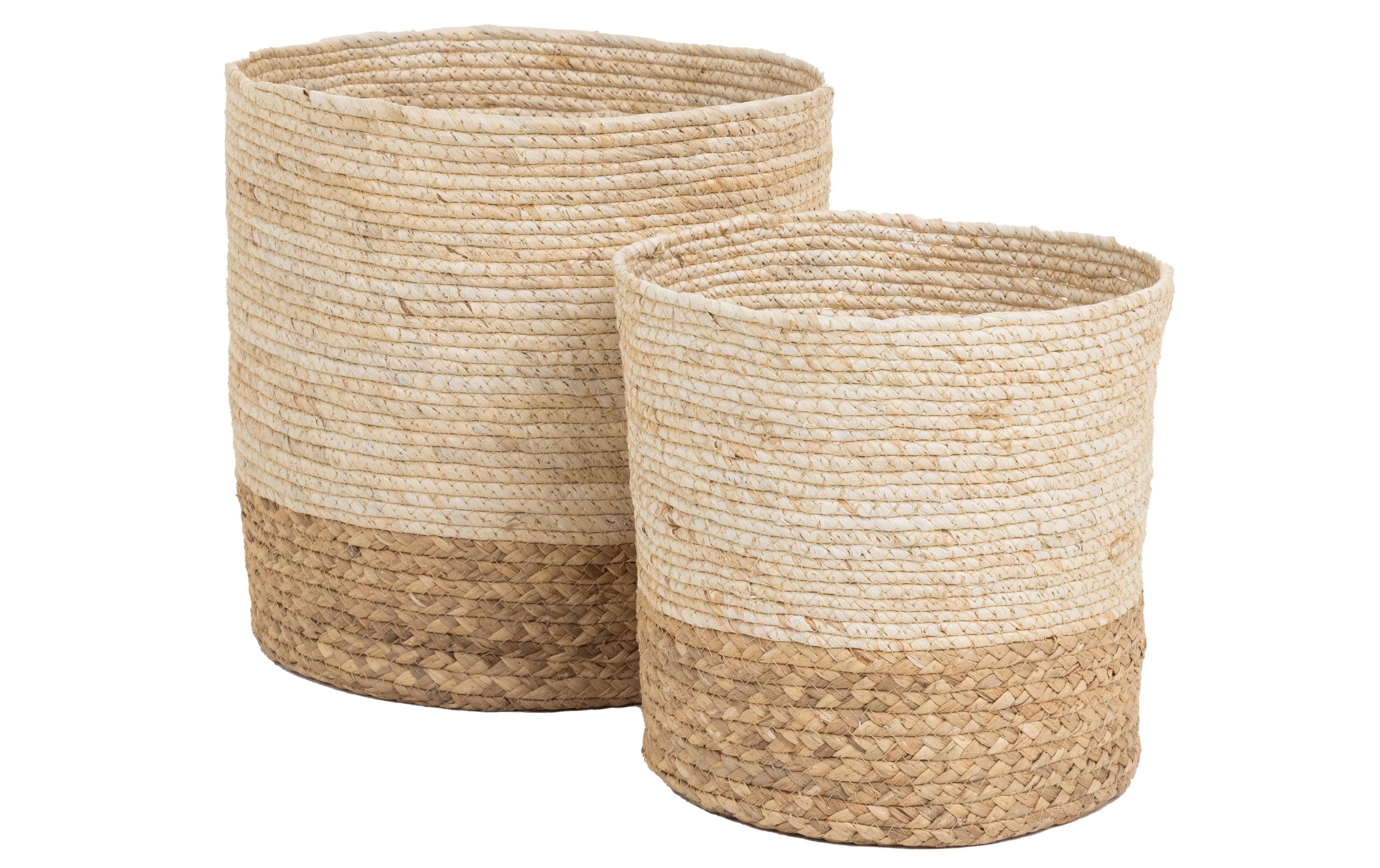 Aufbewahrungskorb Beige/Braun, 29 x 25 cmGeflochtener Behälter