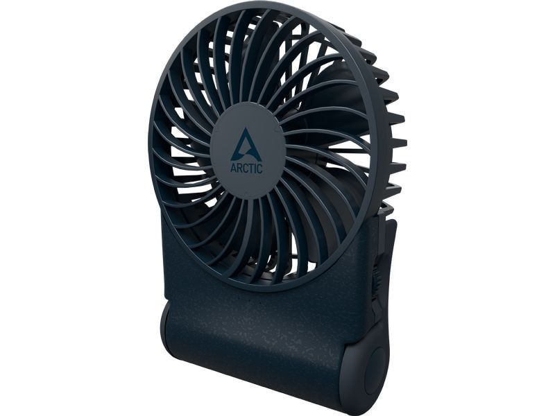 Arctic Cooling USB-Ventilator Summair2Go Dunkelblau Wiederaufladbarer Taschenventilator mit Standfuss