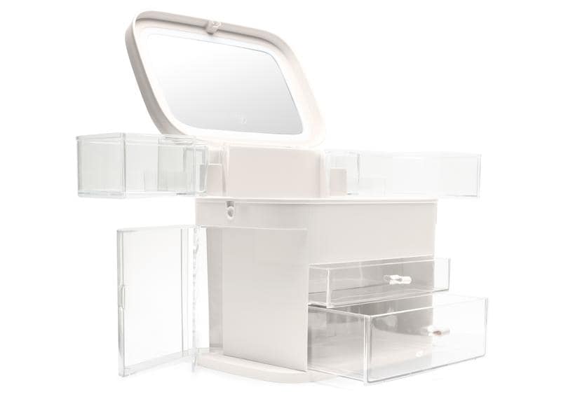 Rio Make-up Organizer Ultimate Beauty Storage Box Kosmetikbox mit Schminkspiegel