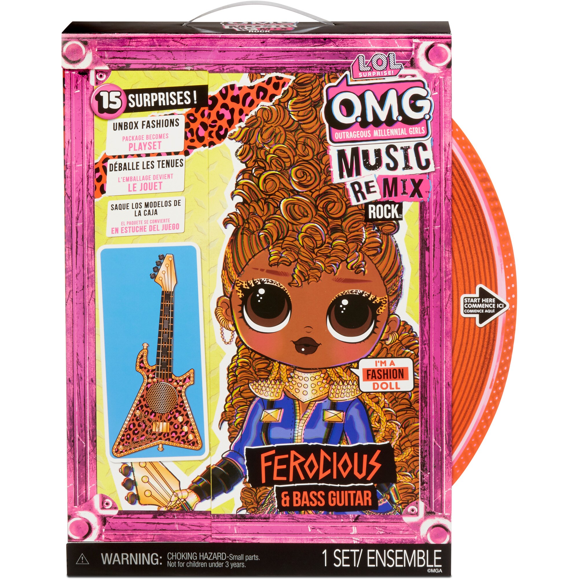 MGA Entertainment Puppe L.O.L. Surprise OMG Remix Rock - Ferocious and Bass Guitar