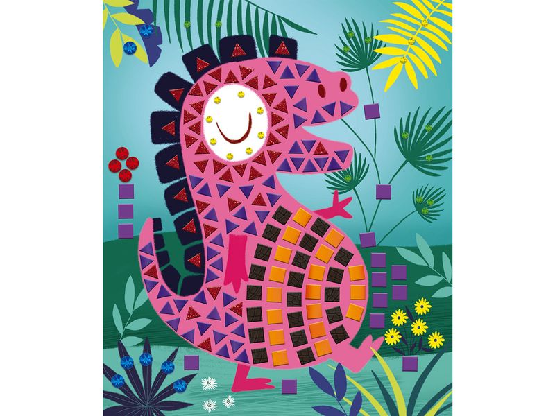 Janod Bastelset Dinosaurier Mosaik Kreativ-Set